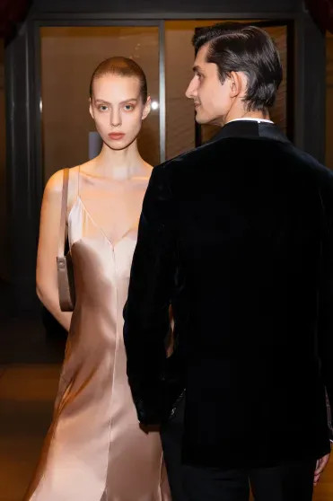 Ксения Соловьёва, Иван Хохлов и сёстры Голомаздины на презентации коллекции 12 Storeez в ГУМе