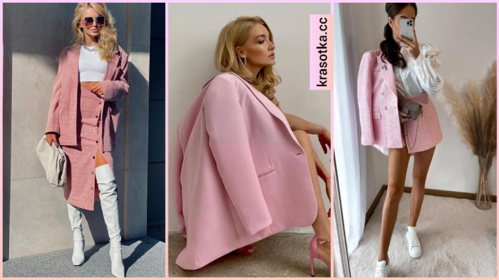 18 идей с чем носить розовый пиджак и жакет, чтобы добавить гламурную нотку образу в 2025 году