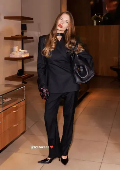 Ксения Соловьёва, Иван Хохлов и сёстры Голомаздины на презентации коллекции 12 Storeez в ГУМе